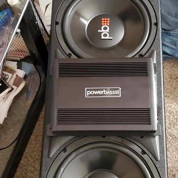 Two 12 inch powerbass subs with amp - Picture 2 of 2